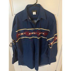 Men's Rustler by Wrangler Button Up with Pearl Snaps Size XLT